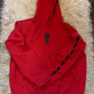 Billie Eilish Red and Black Hoodie with Blosh Design (2019 merch)